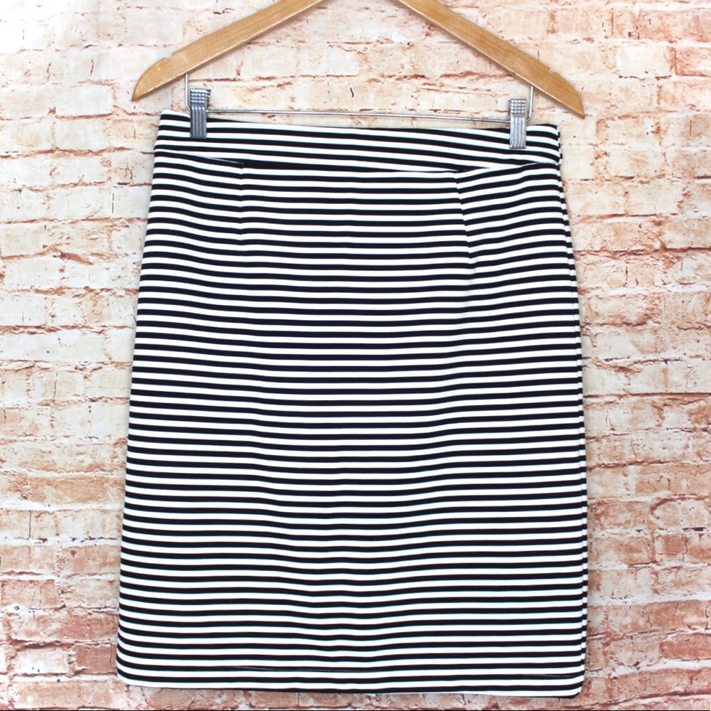 Sugarlips | Black & White Stripe Pencil Skirt
